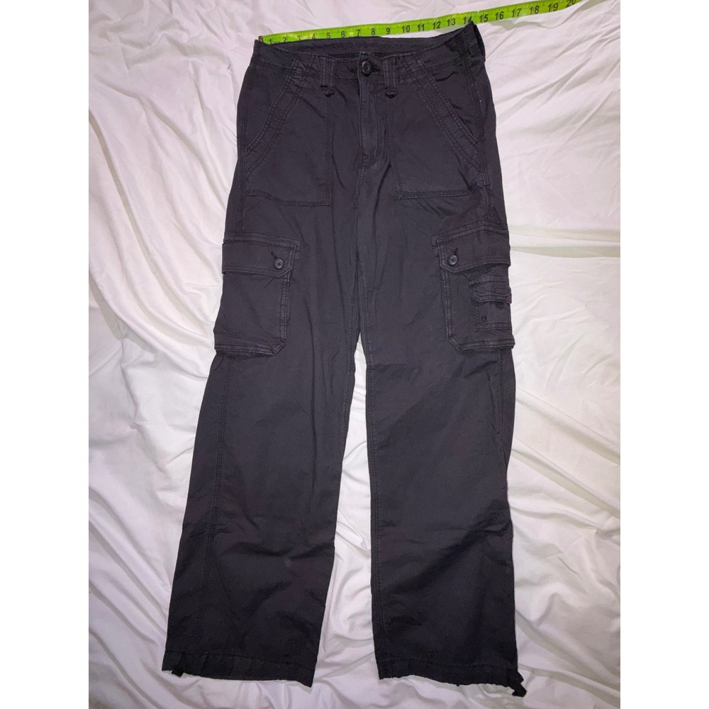 American Eagle Gray Cargo Pants Stretch Straight Leg Size 6 Regular T09-05